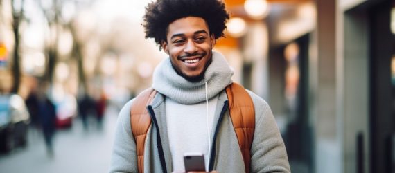 man researching the best budget apps